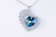 Valentýna SWAROVSKI(set stříbrný, krystal modrofialový)