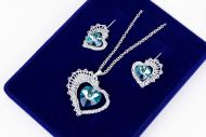 Valentýna SWAROVSKI (náhrdelník stříbrný, krystal modrofialový)
