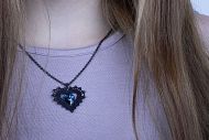 Valentina SWAROVSKI  (náhrdelník stříbrný, krystal modrofialový)